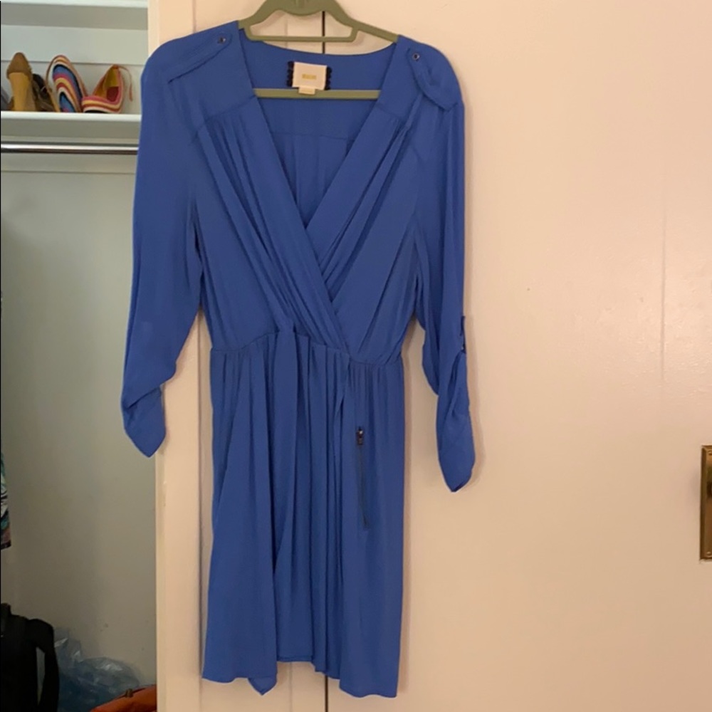 Blue Anthropologie Maeve dress with real pockets